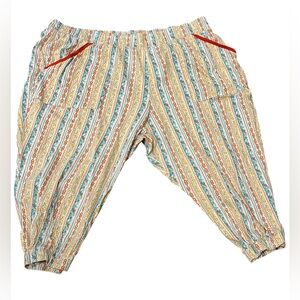 Cacique Women’s Pajama Colorful Striped Harem Pants Size 26/28
